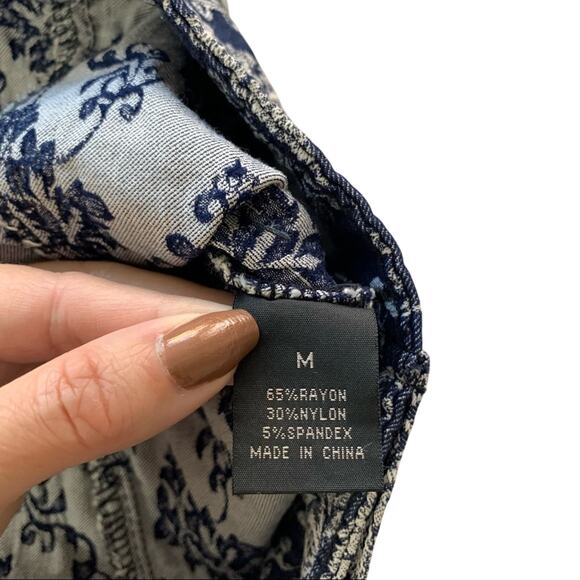 Via Penny Lane Reworked Apparel | Dog Mother Wine Lover Brocade Denim Vest M - Picture 6 of 9